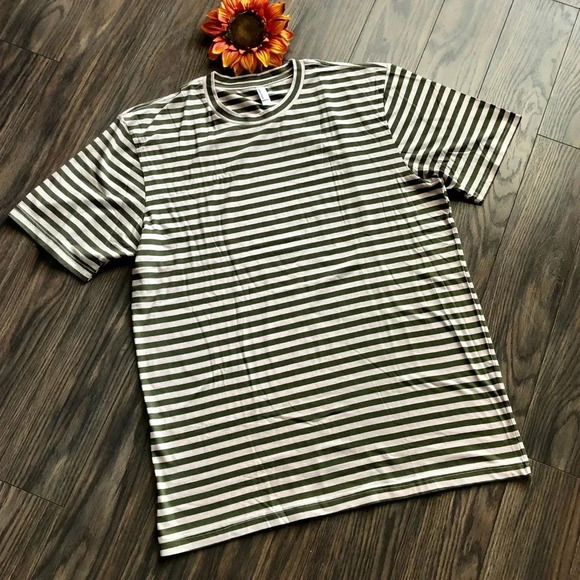 🦋B2G1🦋AMERICAN APPAREL Striped T-Shirt | 3XL | - Picture 1 of 6